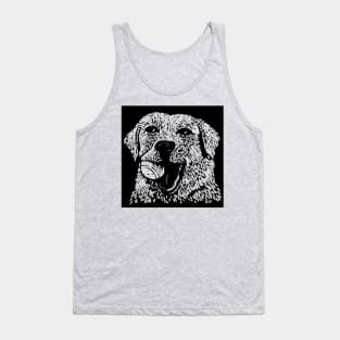 Yellow Lab with Ball Tank Top